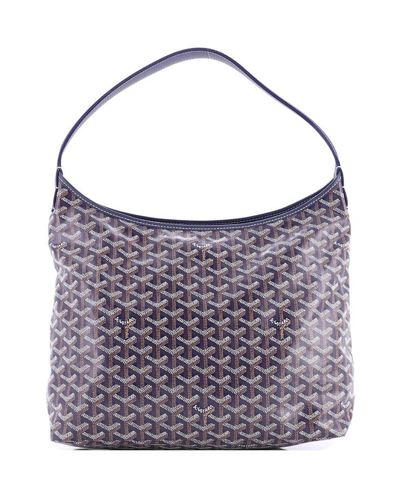 PRE-OWNED GOYARD Pre-owned Goyard Boheme Hobo Coated Canvas In Blue