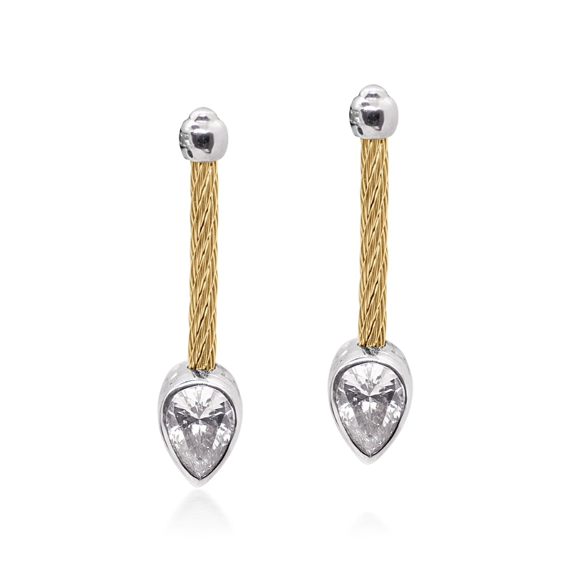 Alor Day Diamonds Teardrop Drop Earrings, 1.00 Tcw Lab Grown Diamonds