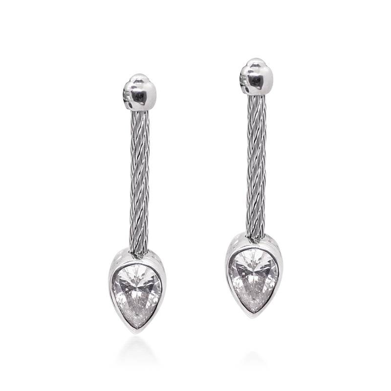Alor Day Diamonds Teardrop Drop Earrings, 1.00 Tcw Lab Grown Diamonds