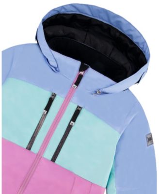  Girls' Two Piece Teknik Snowsuit with Colorblocked Jacket and Solid Pant - Big Kid