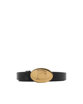  Thin Reversible Leather Oval Knight Stamp Belt