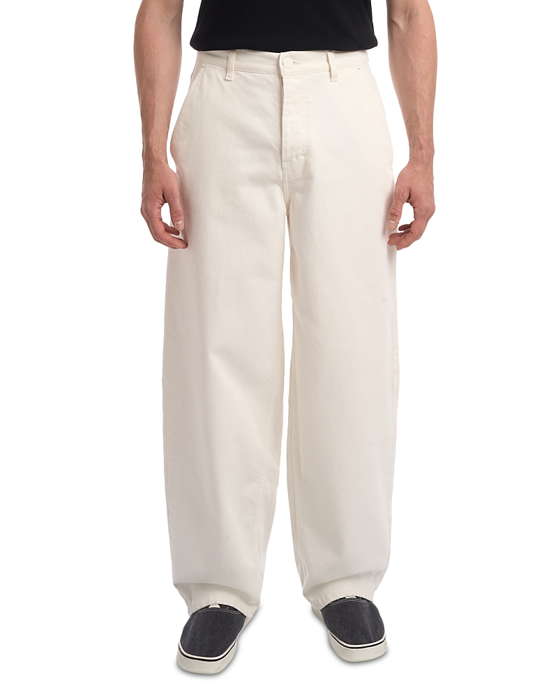 Ami Large Fit Wide Jeans in Blanc Creme
