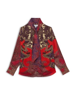 Jade Paisley Print Top