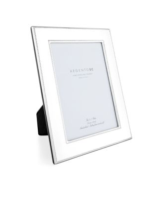 Amira Double-Bead Sterling Silver Frame, 5&amp;quot; x 7&amp;quot;