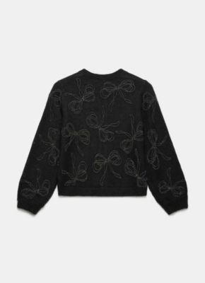 Women's Bow Detail Embellished Cardigan