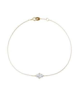Petite Solitaire Bracelet Marquise in 14K Gold, 0.10ctw Marquise Lab Grown Diamond