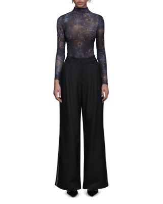 High Rise Contrast Stripe Pants