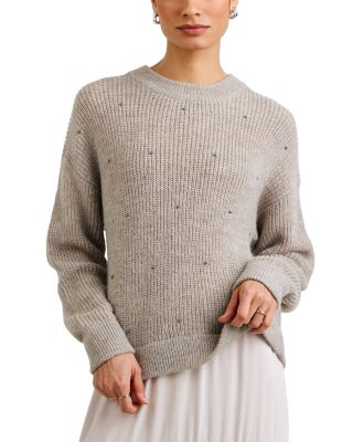 Beaded Crewneck Sweater