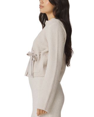 Stassi Satin Tie Cardigan