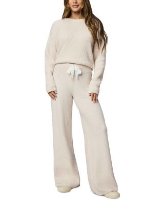 Stassi Satin Tie Sweater Pants