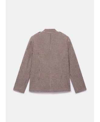 Women's Checked Military Jacket