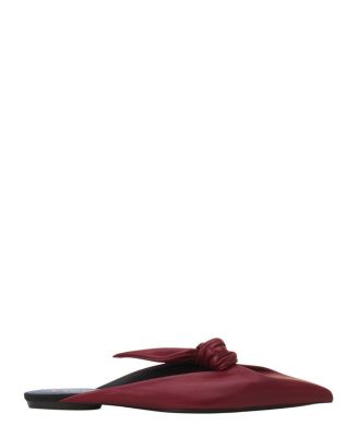 Women's Midnight Step Leather Bow Mule