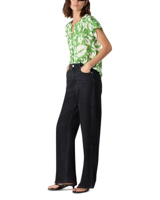 Floral Print Keyhole Top