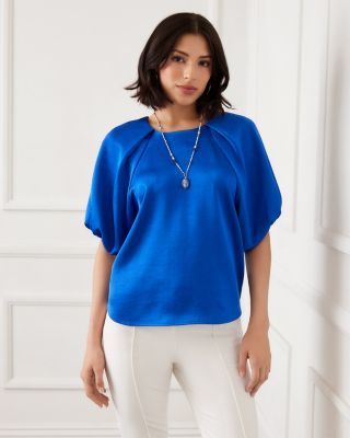 Puff Sleeved Satin Top