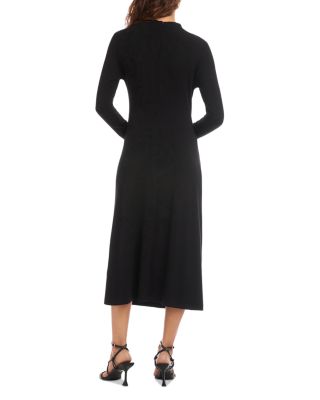 Karen Kane Elise Long Sleeved Side Shirred Dress