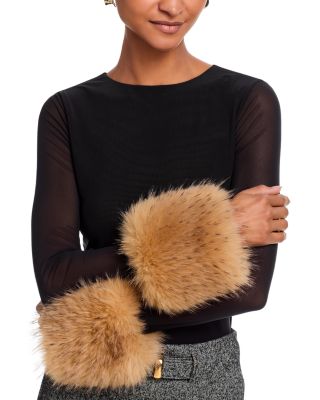 Delaina Faux Fur Cuff Top