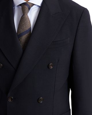 Double Breasted Wool Blend Blazer