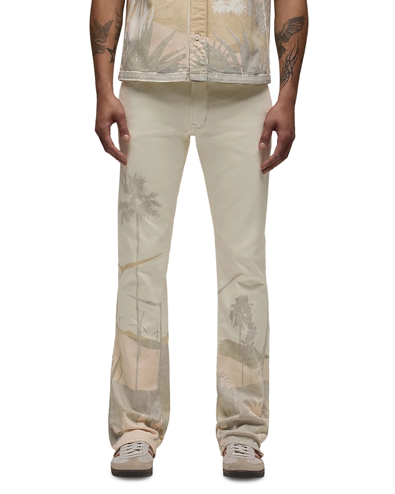 Hudson Walker Kick Flare Straight Fit Distressed Jeans