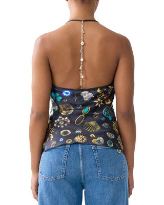 Silk Chain Detail Top