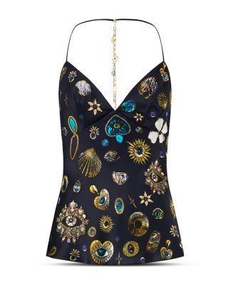 Silk Chain Detail Top