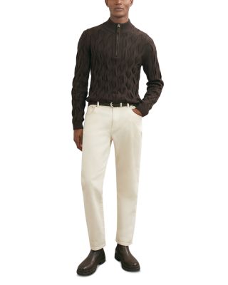 Quarter Zip Funnel Neck Sweater