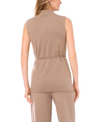 Mock Neck Sleeveless Sweater