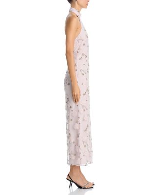 Flower Beads Maxi Dress