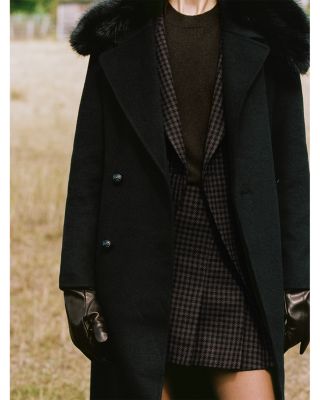 Faux Fur Collar Coat