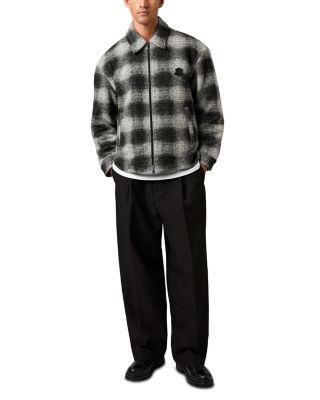 Brushed Check Embroidered Jacket