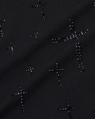 Liam Black Crystal Logo Tee