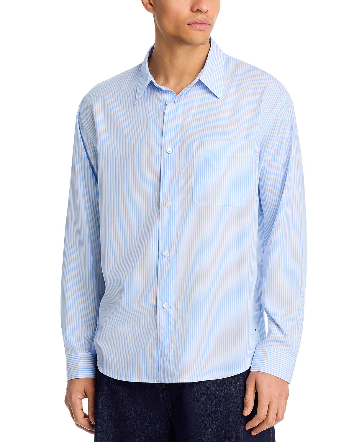 Frame Pocket Striped Shirt