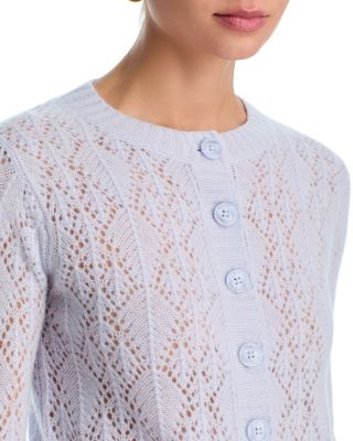 100% Cashmere Crewneck Cardigan Sweater - Exclusive