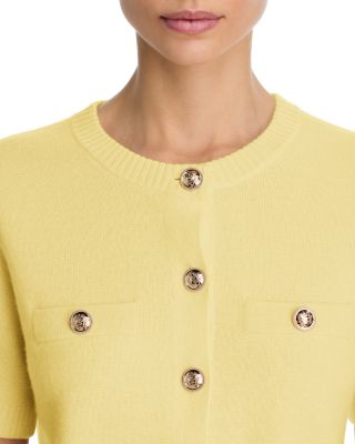100% Cashmere Crewneck Cardigan Sweater - Exclusive