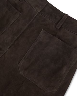 Petite Suede Flare Leg Pants 