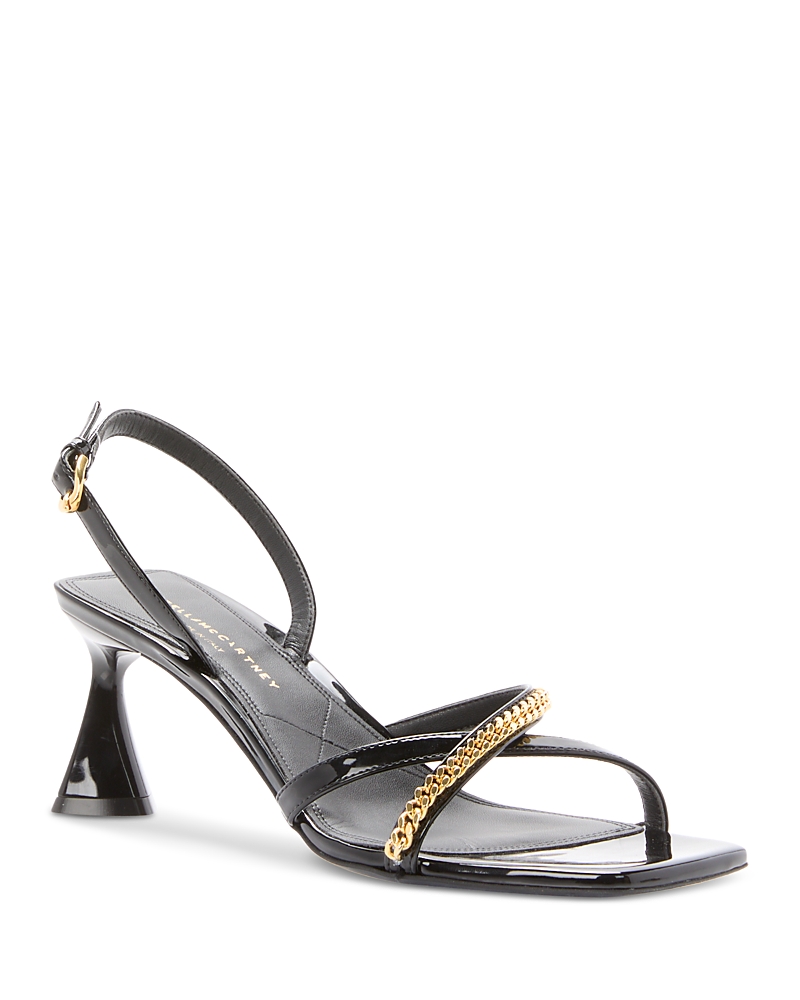 Stella Mccartney Women's Elsa Chain Strap Sandals In Black