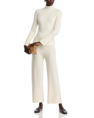 Mixed Stitch Pull On Knit Pants