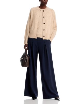 Brushed Cashmere Button Front Sweater