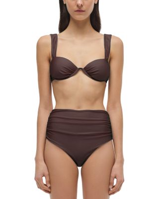 Anniston Bikini Top & Teya High Waisted Ruched Bikini Bottoms