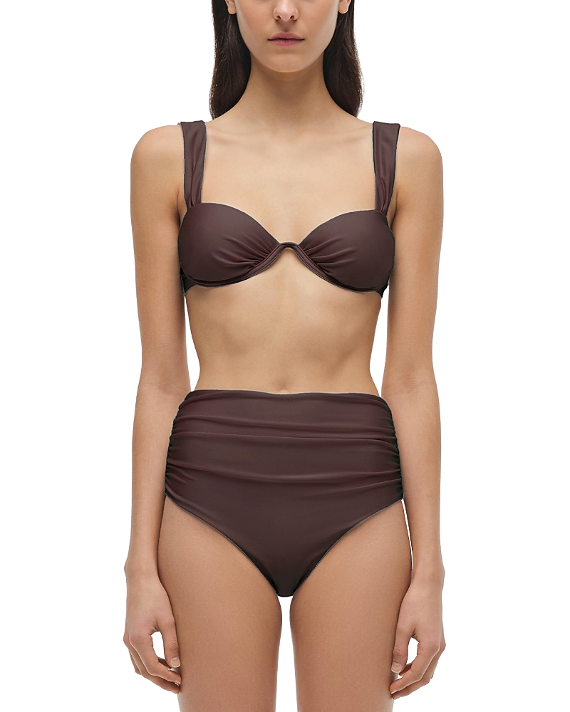 Simkhai Anniston Bikini Top In Chocolate In Brown