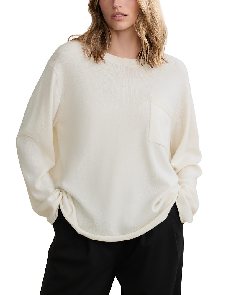 Jenni Kayne Cashmere Chandler Long Sleeve Tee In White