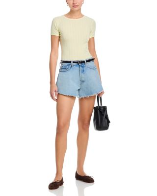 The Flutter High Rise Jean Shorts in California Poppies