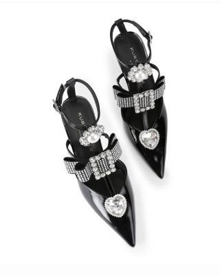 Women's Bow Pointed Gladiator Court Pumps