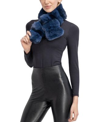 Faux Fur Chinchilla Pull-Through Scarf