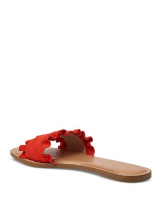 Women's Rozette Ruffle Slides