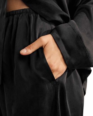 Silk Long Sleeve Pant Set