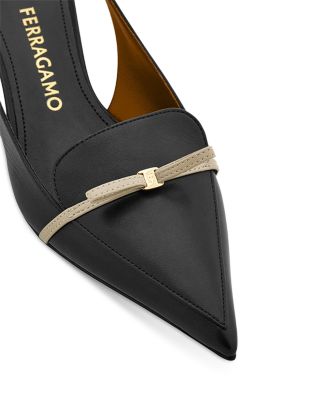 Women's Micro Bow Slingback Pumps