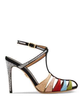 Women's Crystal Cage Stiletto Sandals