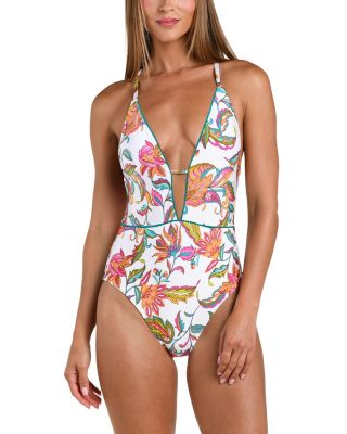 Wild Vines V Plunge One Piece