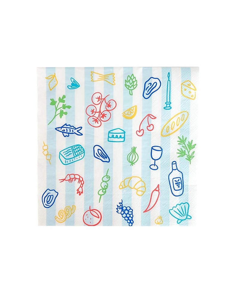 Jollity & Co. Le Dinner Large Paper Napkins, Set of 16