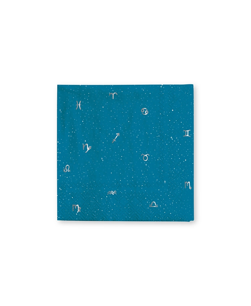 Jollity & Co. Zodiac Themed Paper Party Cocktail Napkins, Set of 16